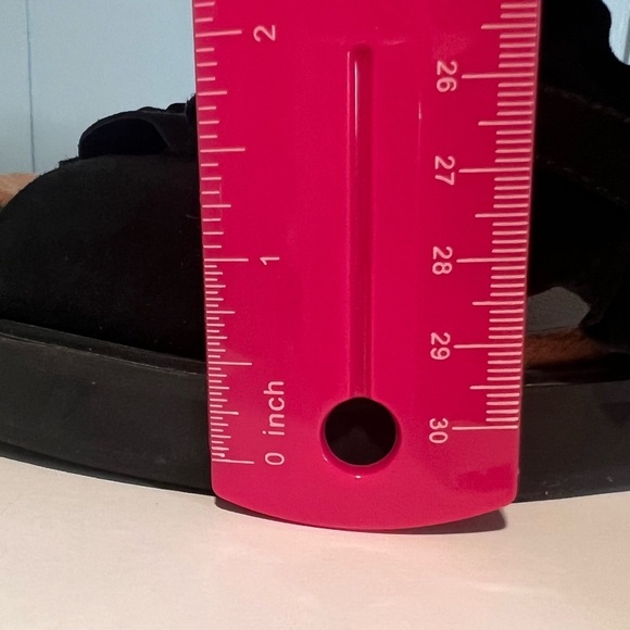 Vionic Leila Azalea Suede Ruffled Criss Cross Slides. Size 6 1/2. - Picture 10 of 12